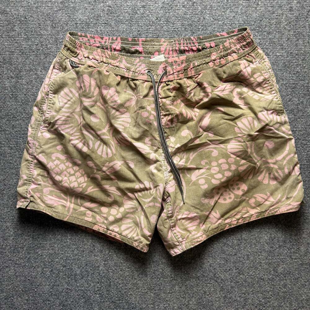 Birdwell x Kahala Floral Print Beach Britches Elastic Waist Swim Shorts